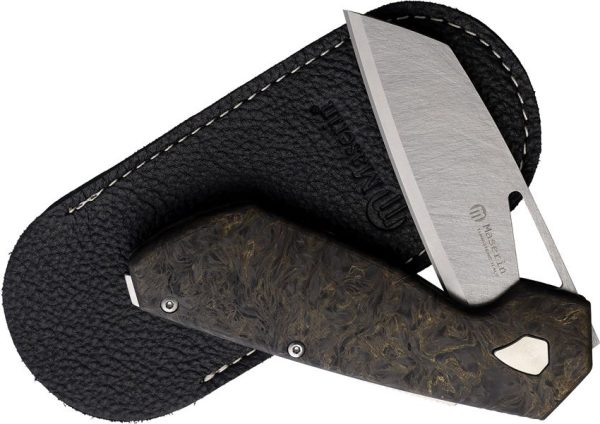Maserin WTN W1-Lock Gold Fat Carbon Folding Knife 3" Tungsten