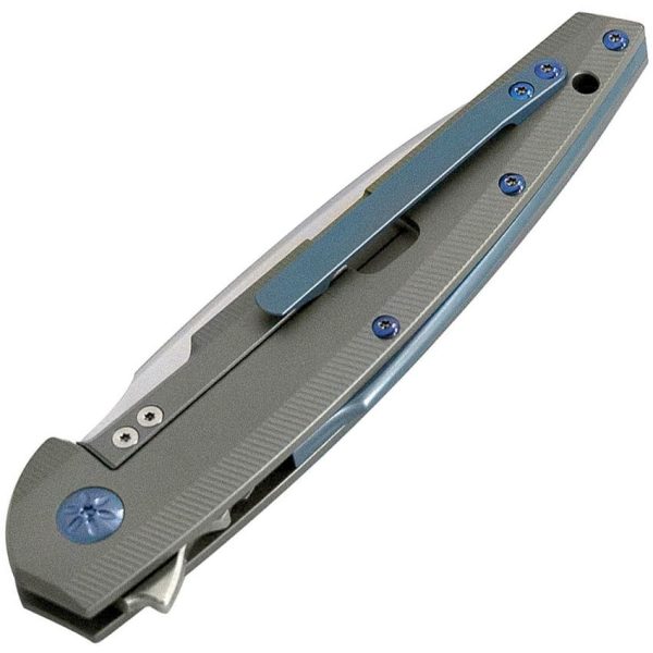 Maserin Solar Framelock Gray Folding Knife D2 Titanium