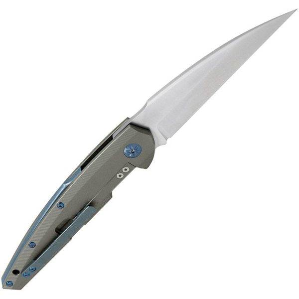 Maserin Solar Framelock Gray Folding Knife D2 Titanium