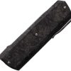 Maserin Silver Damascus Linerlock Folding Knife Carbon Fiber