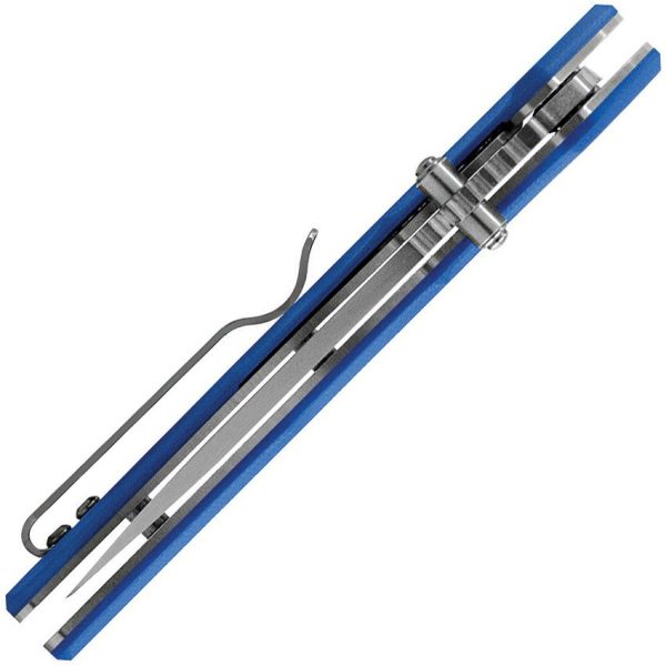 Maserin Sport Linerlock - 440 Stainless Thumb Stud Blue
