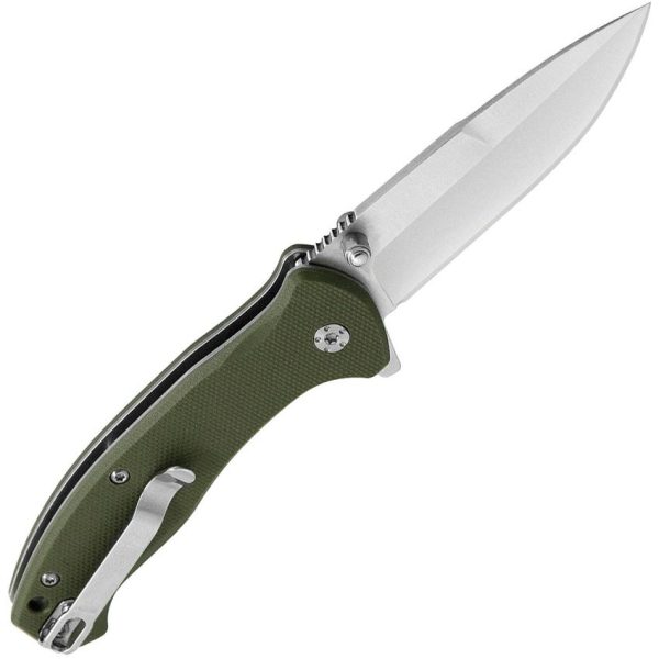 Maserin Sport Linerlock Drop Point - Green G10 440SS