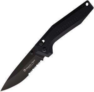 Maserin Sport Pivot Lock - Serrated 440SS Black G10