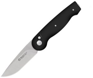 Maserin Summit Button Lock Black G10 Folding Knife MagnaCut