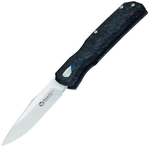 Maserin 502 Power W-Lock Folding Knife N690 Carbon Fiber Black Blue