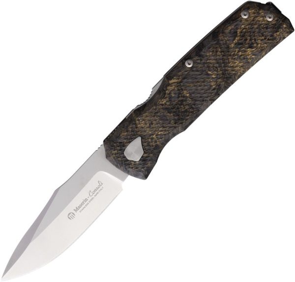 Maserin 502 Power W-Lock Gold Carbon Fiber Folding Knife N690