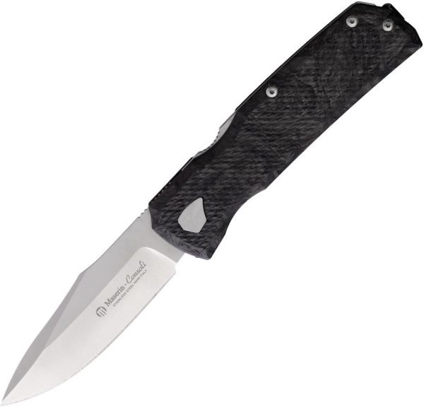 Maserin 502 Power W-Lock Black Carbon Fiber Folding Knife N690