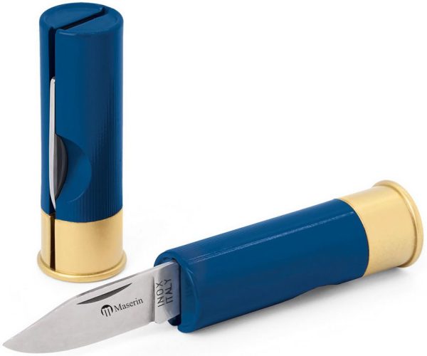 Maserin Shotgun Shell Knife Blue Plastic