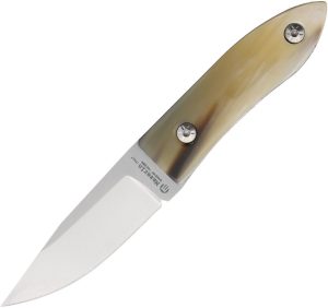 Maserin AM22 Fixed Blade 14C28N Stainless Brown Horn Handle