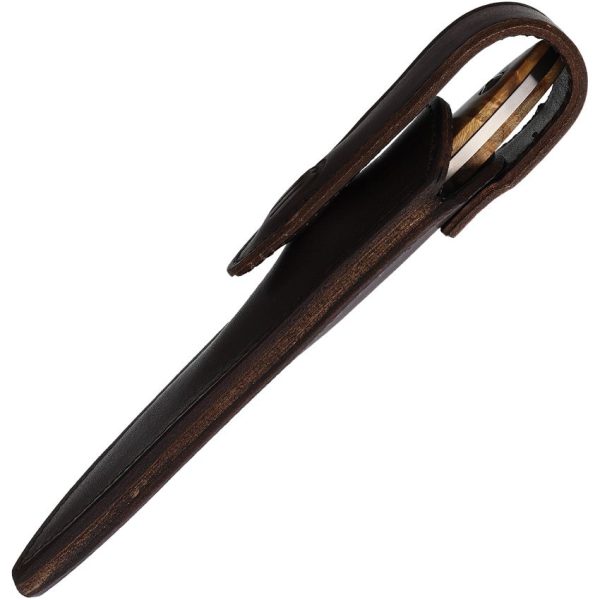 Maserin AM22 Fixed Blade 14C28N Sandvik Brown Wood Handle Knife