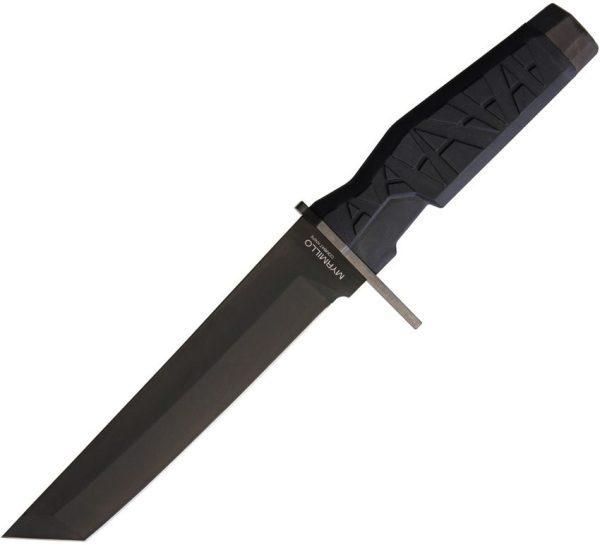 Maserin Myrmillo Fixed Blade 7" N690Co Tanto Black Tactical