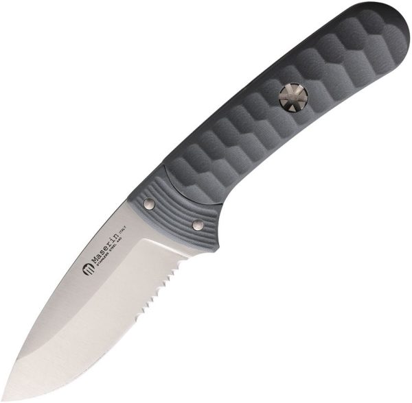 Maserin Sax Fixed Blade Gray - Partially Serrated