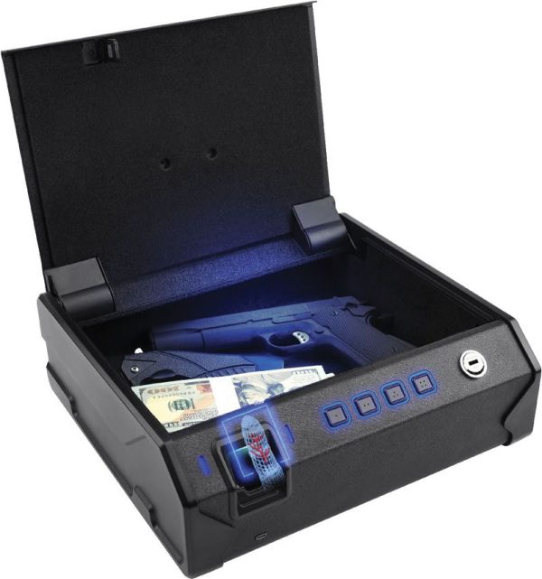 MAXSafes Pistol Safe Gen II Biometric Keypad 2-Gun Steel