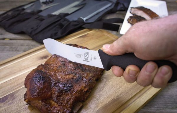 Mercer BPX 8PC BBQ Knife Set X50CrMoV15 Stainless Black GRN