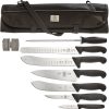 Mercer BPX Ultimate BBQ Set 9PC Knife Roll Kit