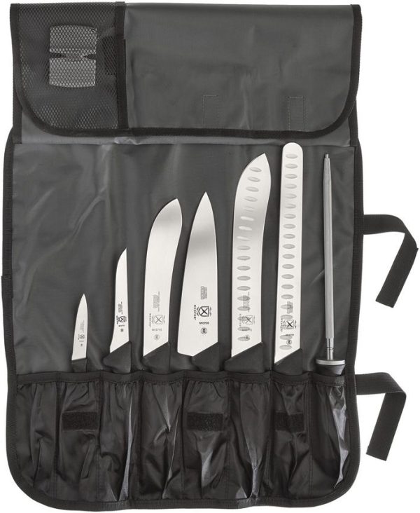 Mercer BPX Ultimate BBQ Set 9PC Knife Roll Kit