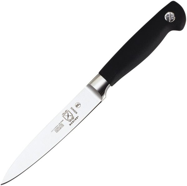 Mercer Genesis Utility 5" Fixed Blade Knife Black Handle