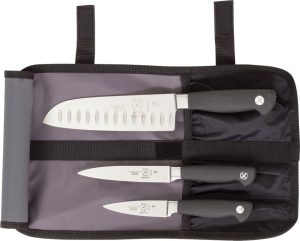 Mercer Genesis Starter Set 4PC Santoku Knife Roll Stainless