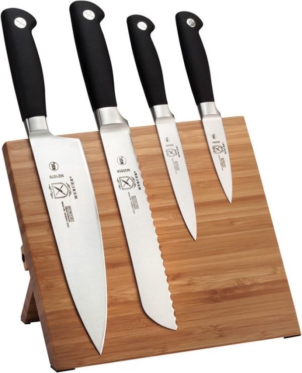 Mercer Genesis 5PC Knife Set Bamboo Board Stainless Steel