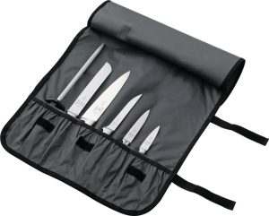 Mercer Knife Roll 7 Pocket Black Shoulder Strap Chef Storage