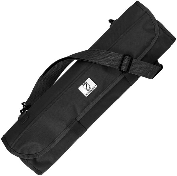 Mercer Knife Roll 7 Pocket Black Shoulder Strap Chef Storage