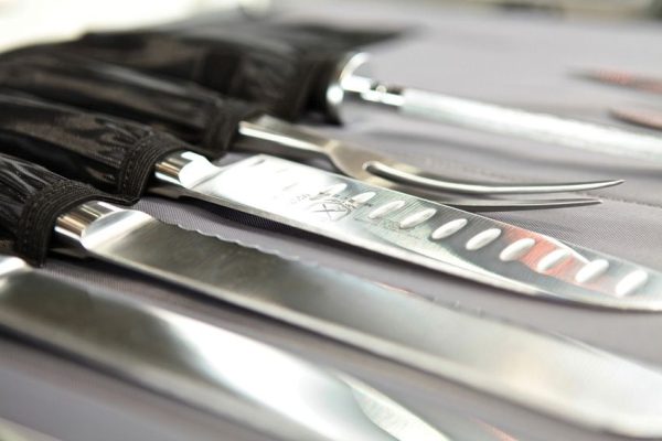 Mercer Knife Roll 7 Pocket Black Shoulder Strap Chef Storage