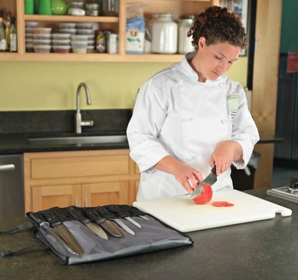 Mercer Knife Roll 7 Pocket Black Shoulder Strap Chef Storage