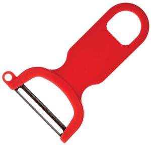 Mercer Y Peeler Red Handle Stainless