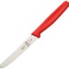 Mercer Utility Knife 4.13 inch Serrated - Red Handle
