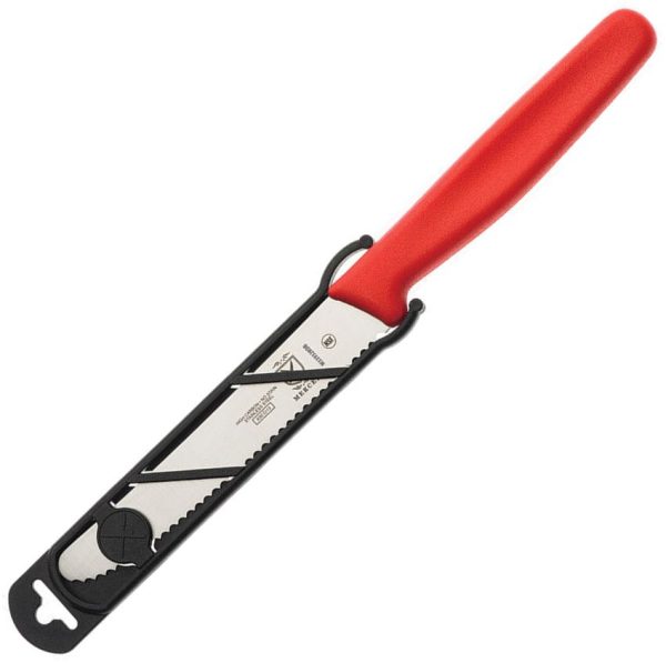Mercer Utility Knife 4.13 inch Serrated - Red Handle