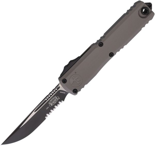 Microtech Ultratech Gen III Serrated Auto - Gray Handle