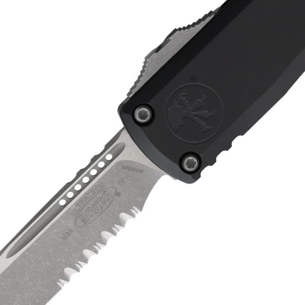 Microtech UTX-85 S/E Serrated Gen IV Automatic OTF - Black
