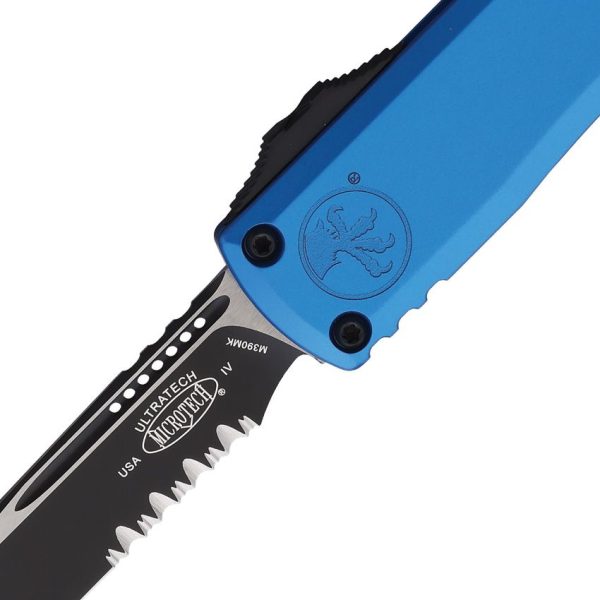 Microtech Ultratech S/E Gen IV Blue Serrated Automatic OTF