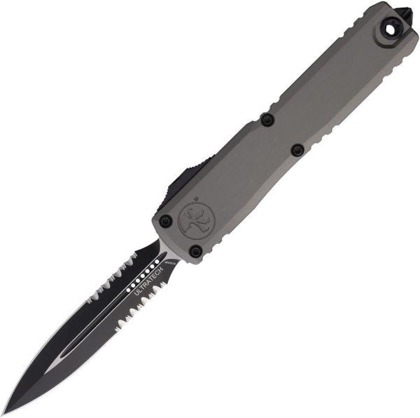 Microtech Ultratech Gen III Auto OTF - Gray Handle Serrated