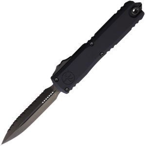 Microtech Ultratech Gen III Auto OTF - Black DLC Full Serrated