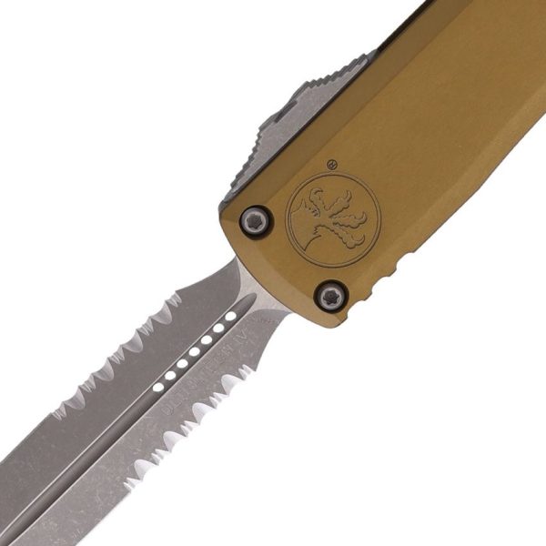 Microtech Auto Ultratech Gen IV D/E OTF - Tan Apocalyptic