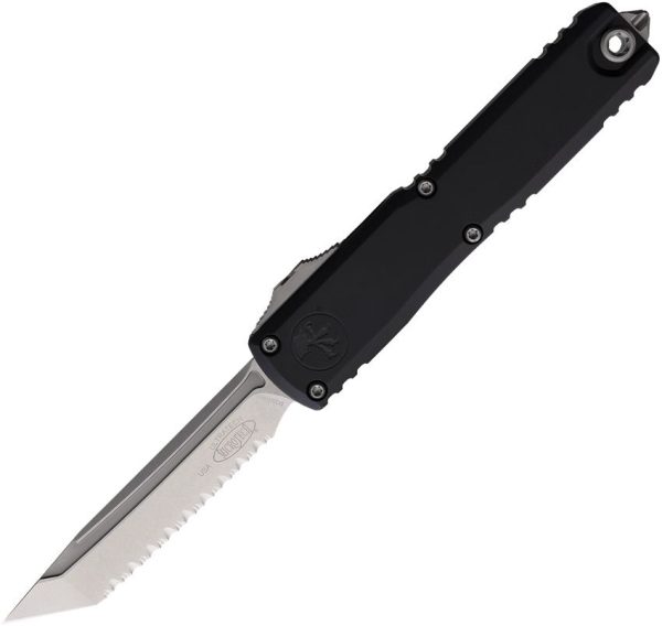 Microtech Auto Ultratech Gen III Stonewash Serrated OTF