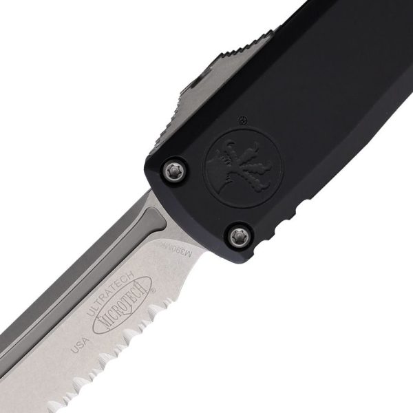 Microtech Auto Ultratech Gen III Stonewash Serrated OTF