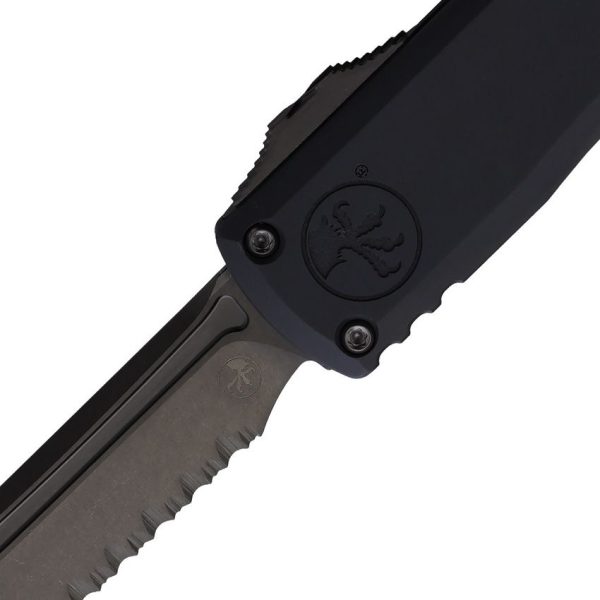 Microtech Auto Ultratech Gen III DLC Double-Edge Serrated OTF