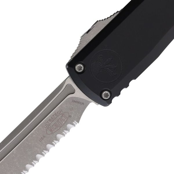 Microtech Auto Ultratech Gen IV OTF - Black Serrated Apocalyptic