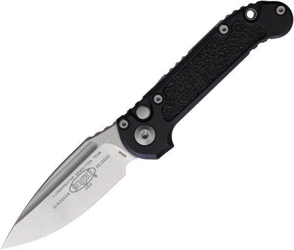 Microtech Auto LUDT Button Lock GenIII Stonewash M390