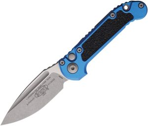 Microtech Auto LUDT Button Lock GenIII Apocalyptic Blue