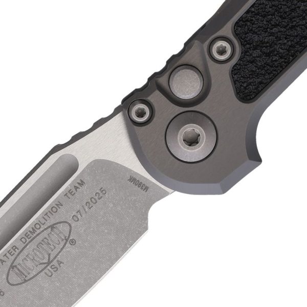 Microtech Auto LUDT Button Lock GenIII Apocalyptic Gray
