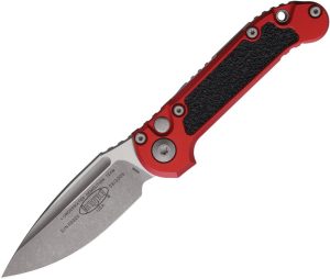 Microtech Auto LUDT Button Lock GenIII Apocalyptic Red