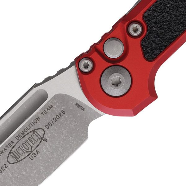 Microtech Auto LUDT Button Lock GenIII Apocalyptic Red