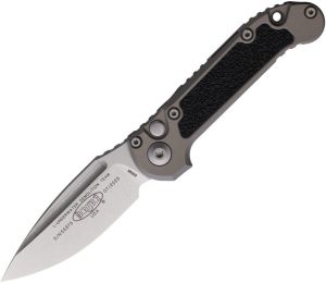 Microtech Auto LUDT GenIII Button Lock - Gray Stonewash