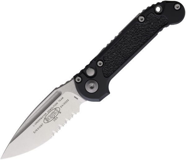 Microtech Auto LUDT GenIII Black Partially Serrated M390MK