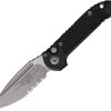 Microtech Auto LUDT GenIII Black Apocalyptic Serrated