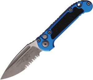Microtech Auto LUDT GenIII Blue Apocalyptic Serrated