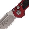 Microtech Auto LUDT GenIII Merlot Apocalyptic Serrated